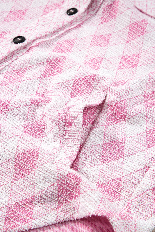 BNB Shacket - Pink - Geometric Style