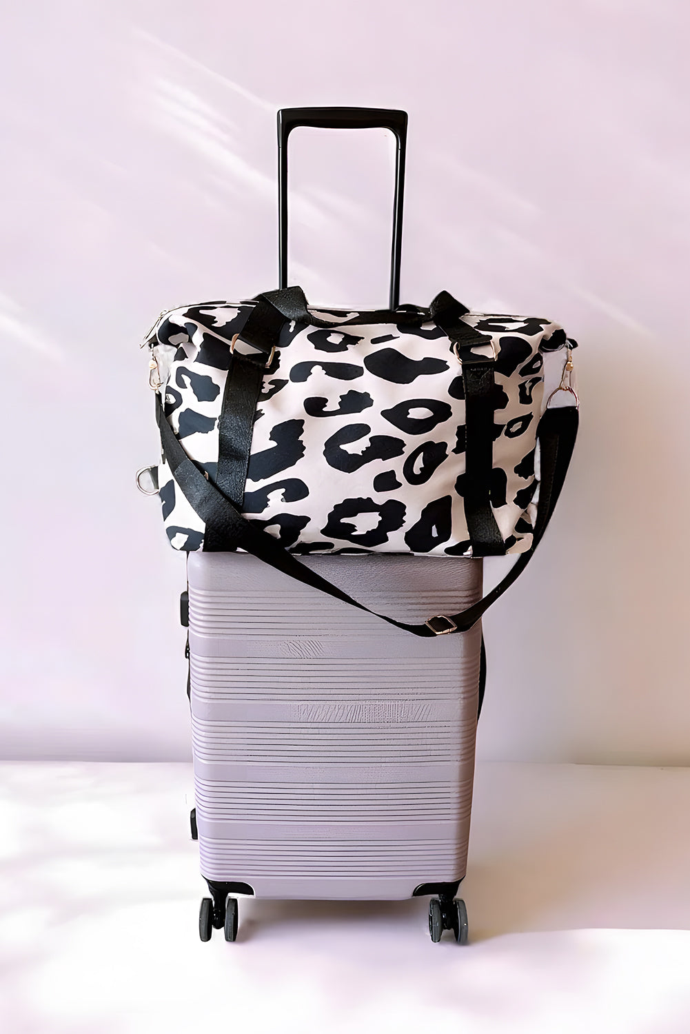 BNB Duffle - Leopard - Black & White