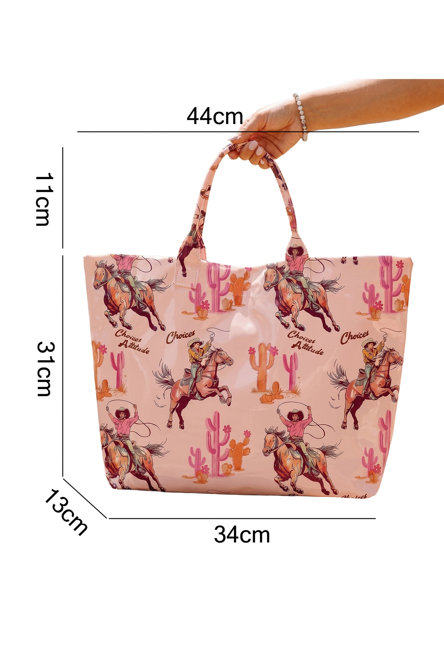 BNB Tote - Pink - Western Graphic