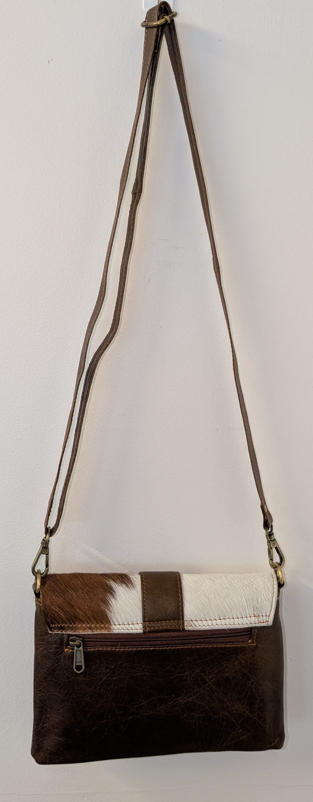 BNB Cowhide & Leather Satchel Bag