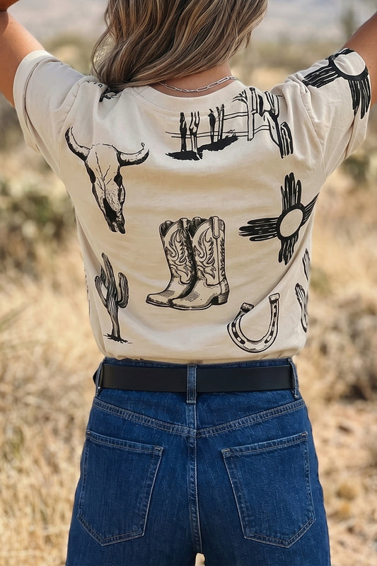 BNB Shirt - Beige - Retro Western