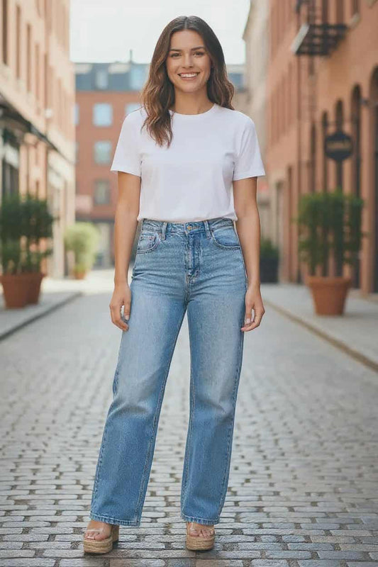 BNB Jeans - Myosotis HR Slit Leg