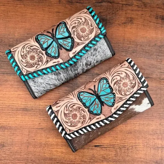 BNB Genuine Leather & Cow Hide Purse