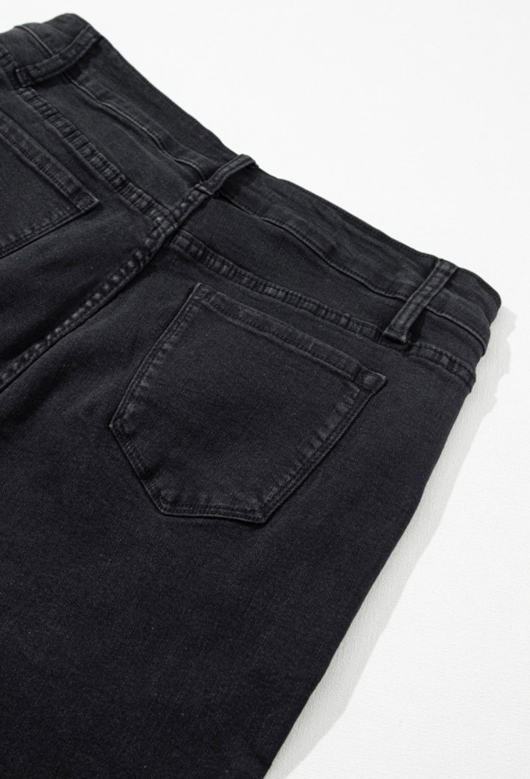 BNB Jeans- Black HW Button Front Flare