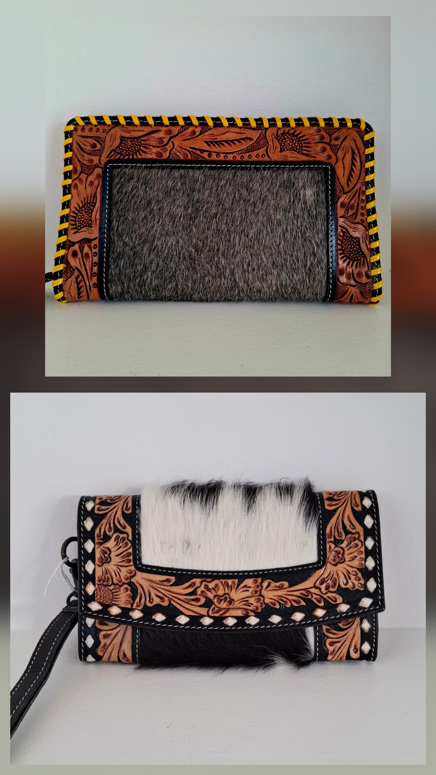 BNB Genuine Cow Hide Clutch Purse