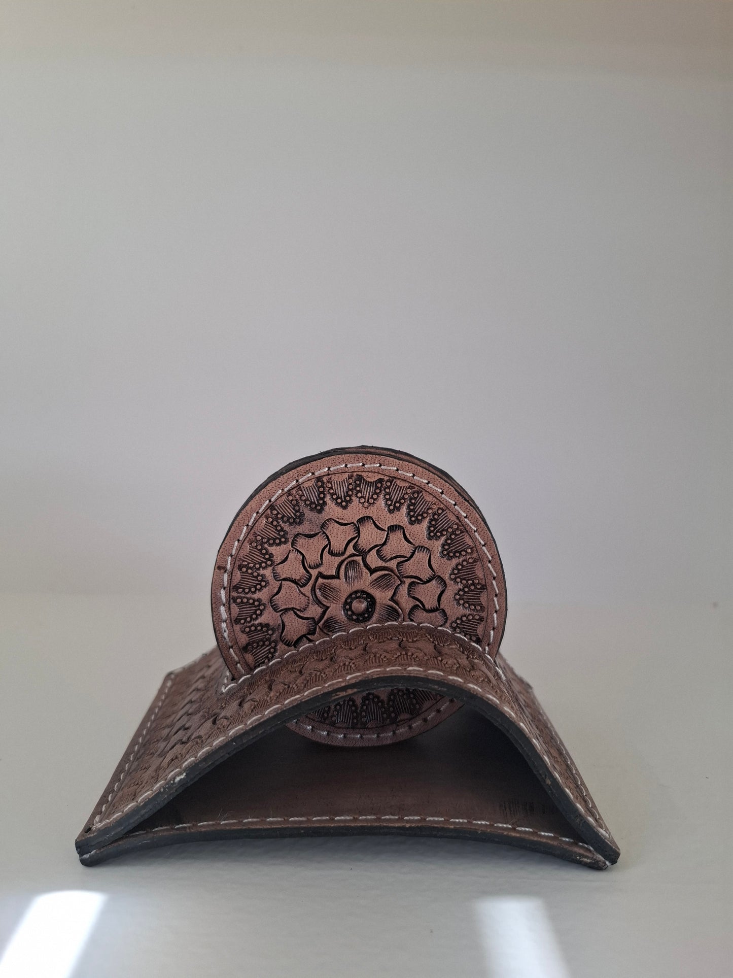 BNB Genuine Leather Coaster Set With Holder