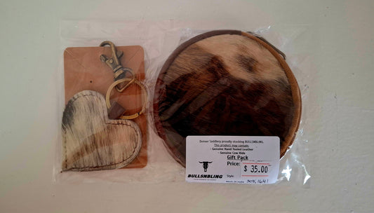 BNB Cow Hide Coin Purse Gift Pack