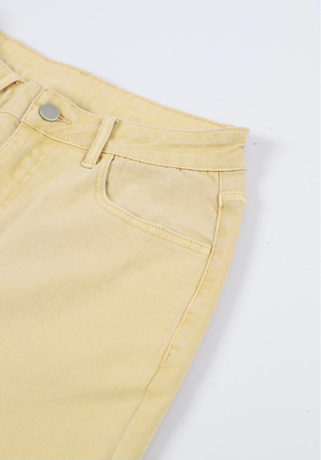 BNB Jeans- Khaki MW Raw Edge Flare