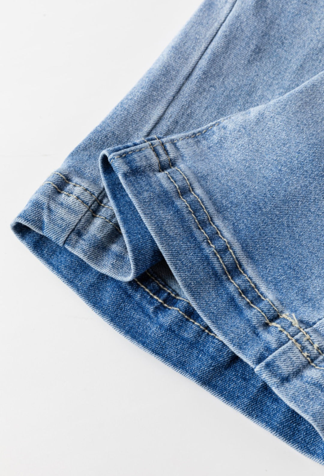 BNB Jeans - HW Light Blue Fly Button Exposed Seam