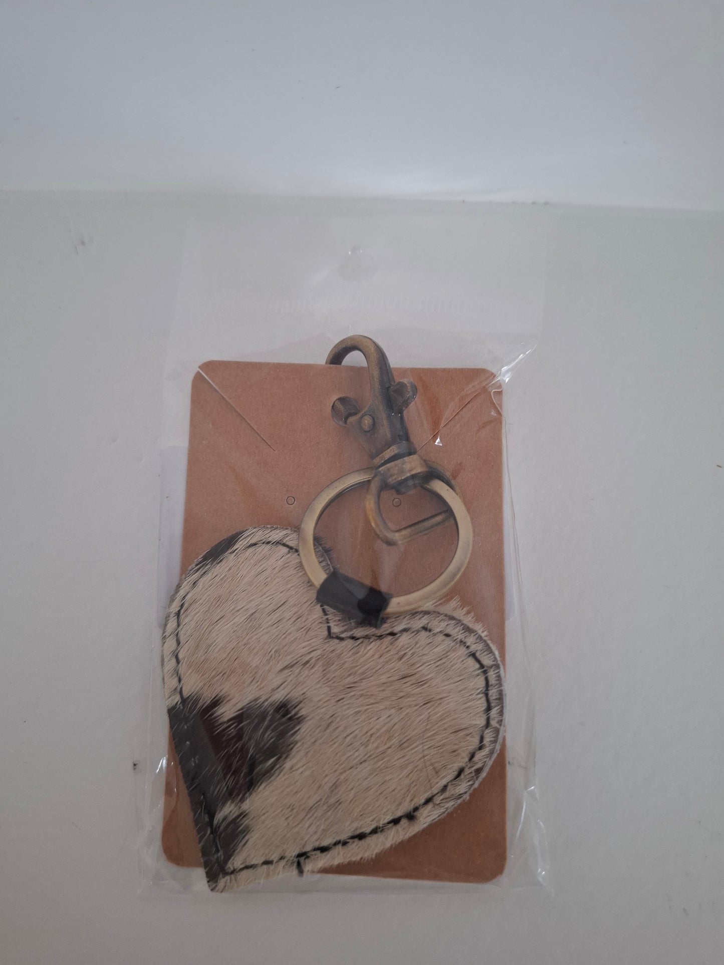 BNB Cow Hide Key Ring