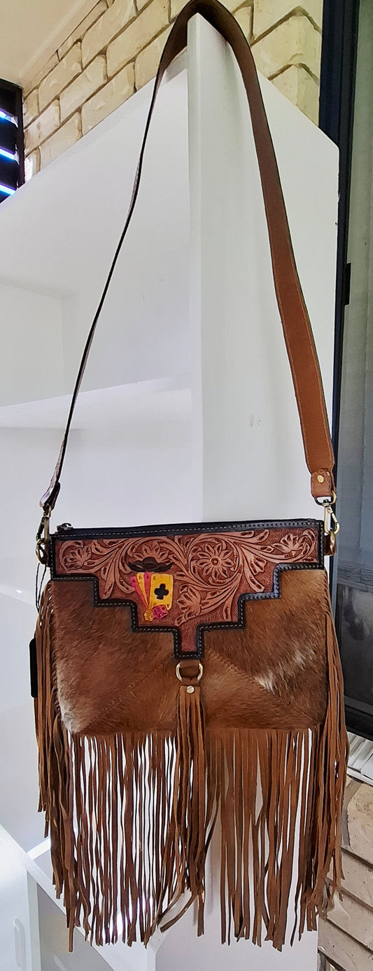BNB Cow Hide Satchel Bag Medium