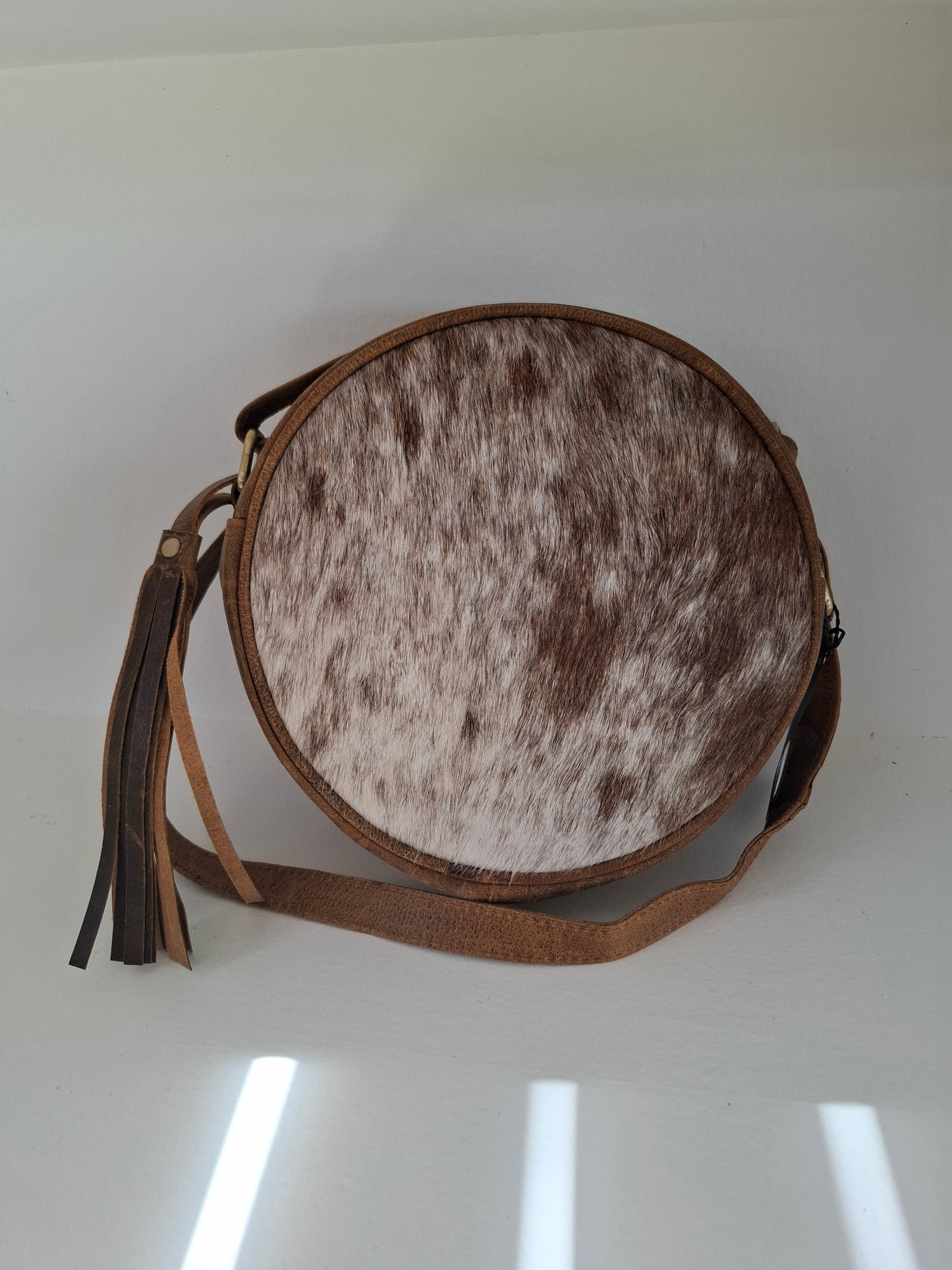 BNB Cow Hide Circle Satchel Bag