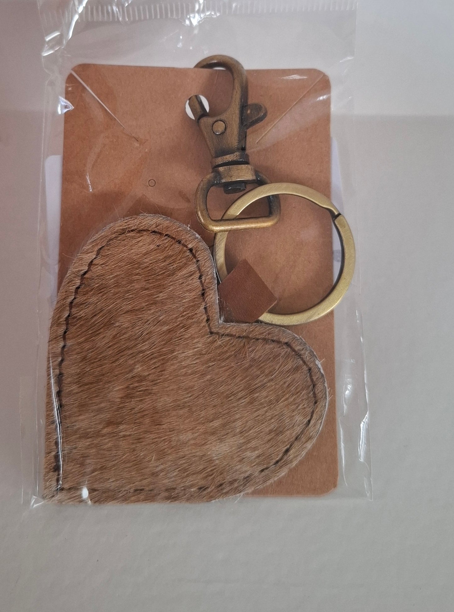 BNB Cow Hide Key Ring