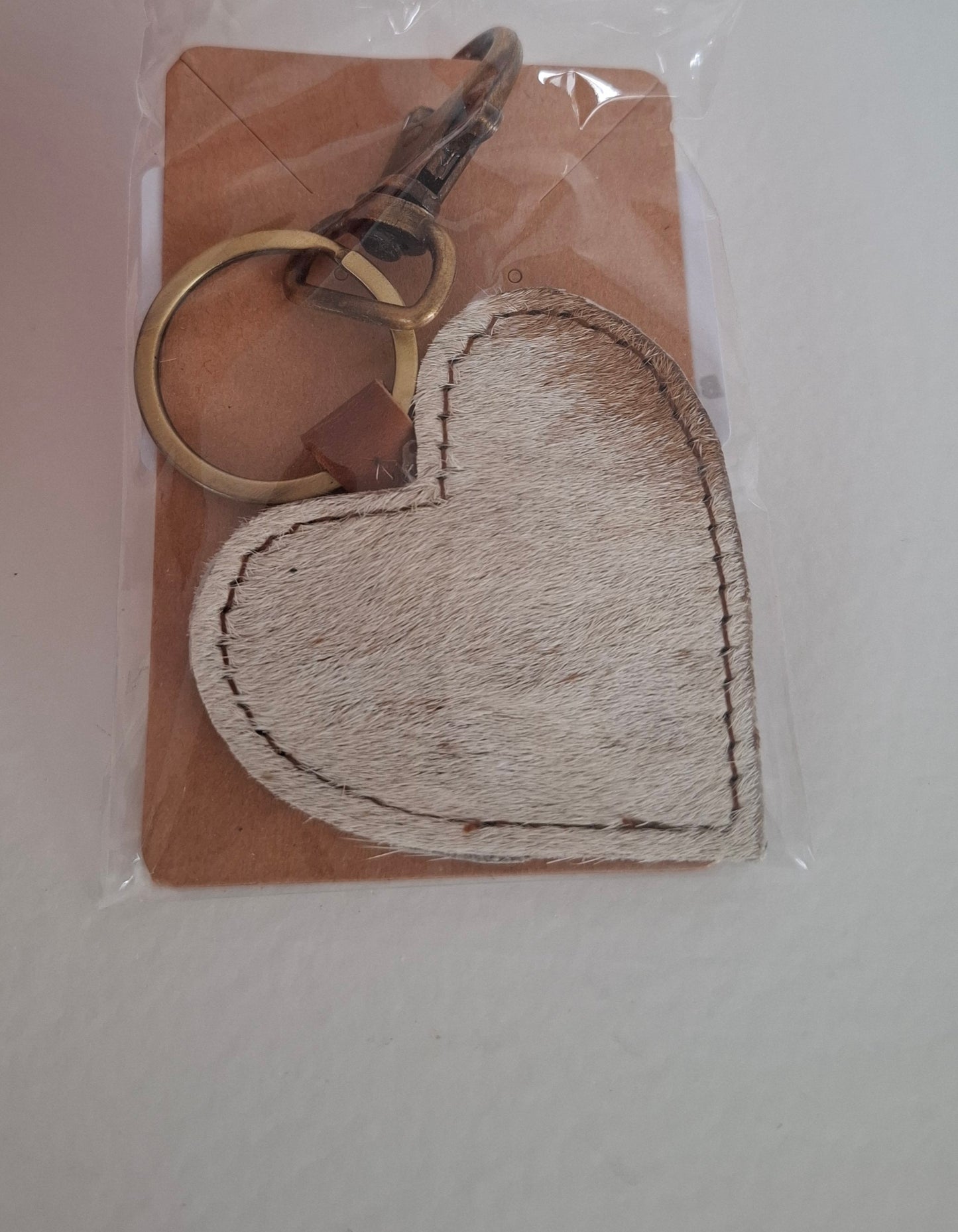 BNB Cow Hide Key Ring