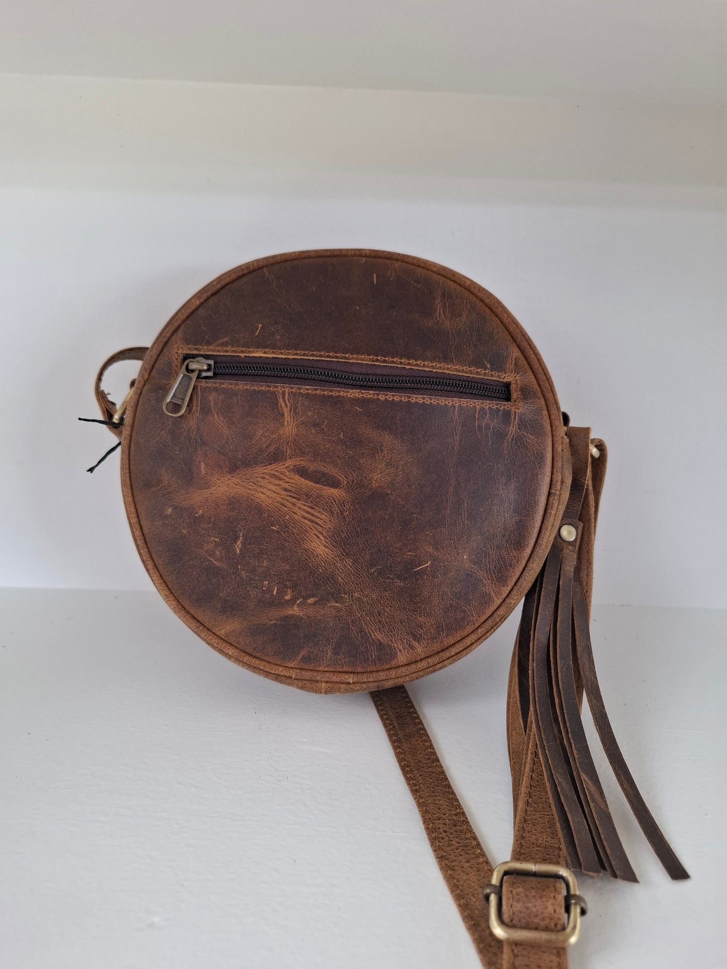 BNB Cow Hide Circle Satchel Bag