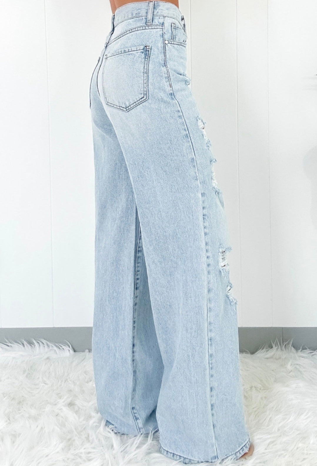 BNB Jeans - Beau Blue Light Wash Distressed WL