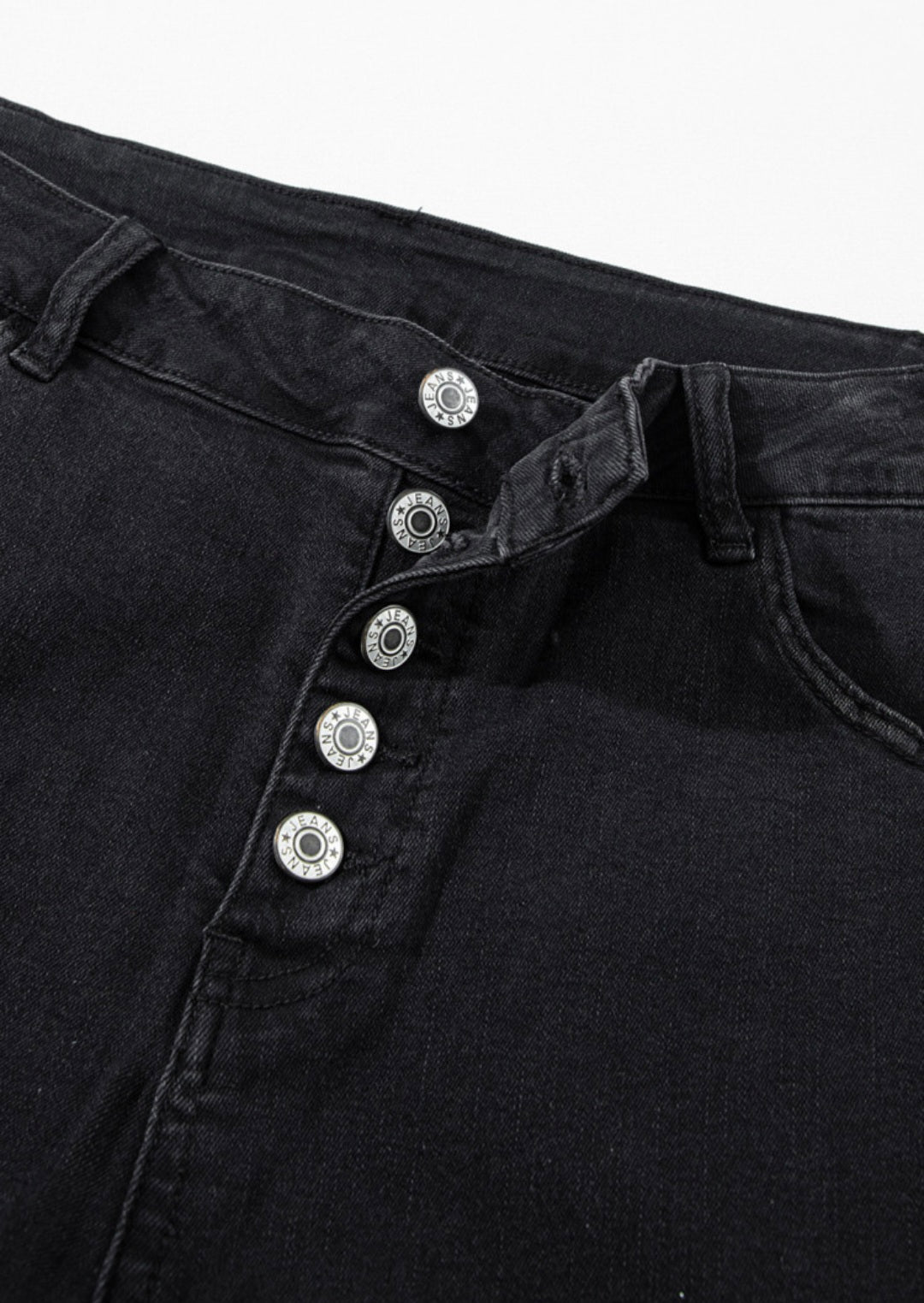 BNB Jeans- Black HW Button Front Flare