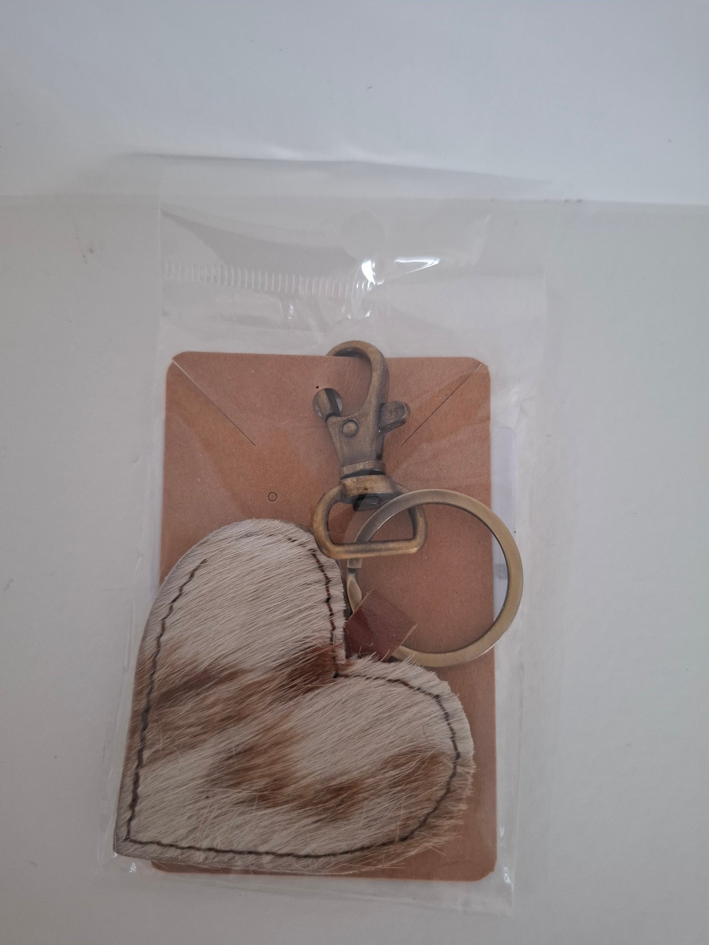 BNB Cow Hide Key Ring