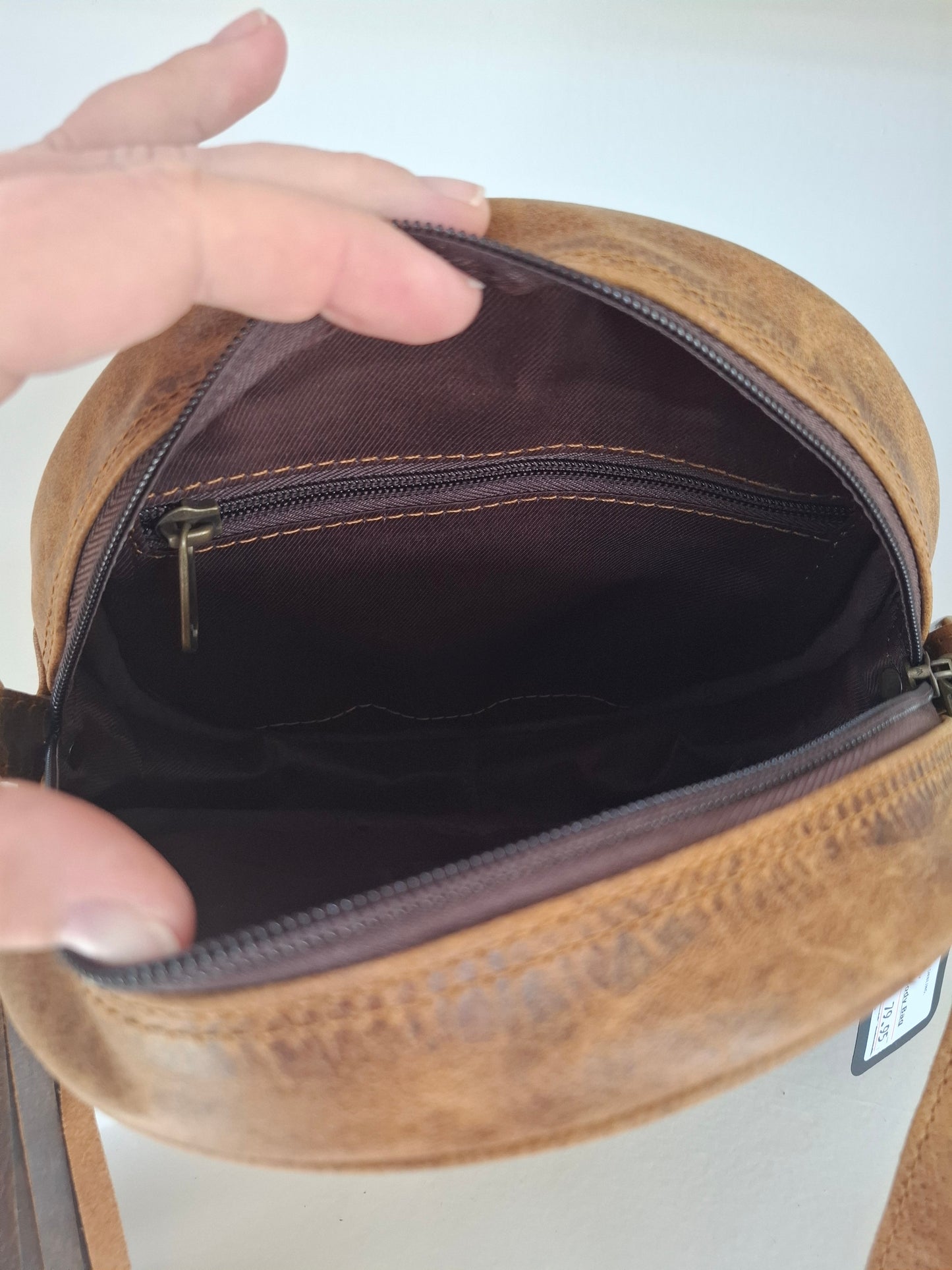 BNB Cow Hide Circle Satchel Bag