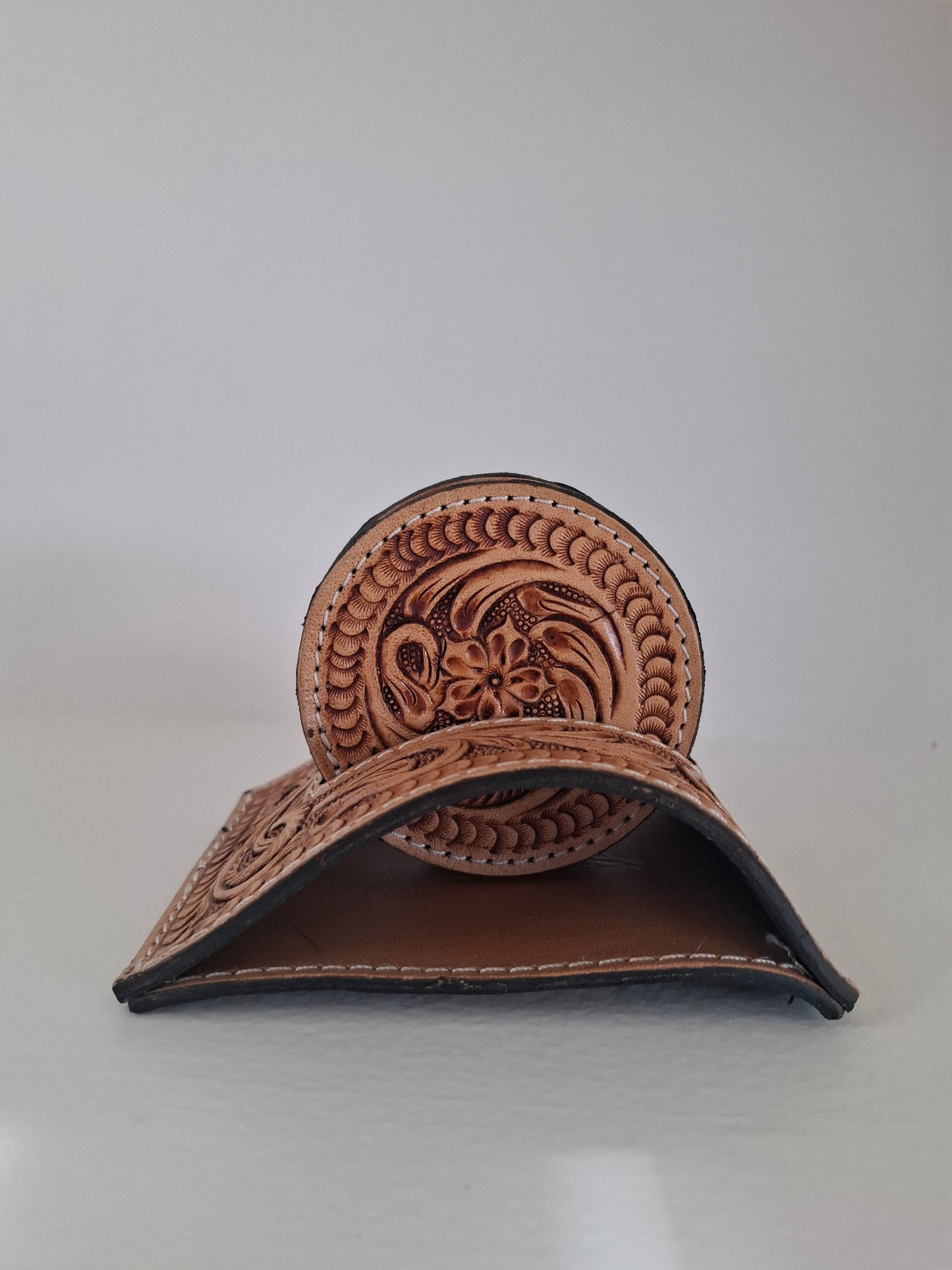 BNB Genuine Leather Coaster Set With Holder