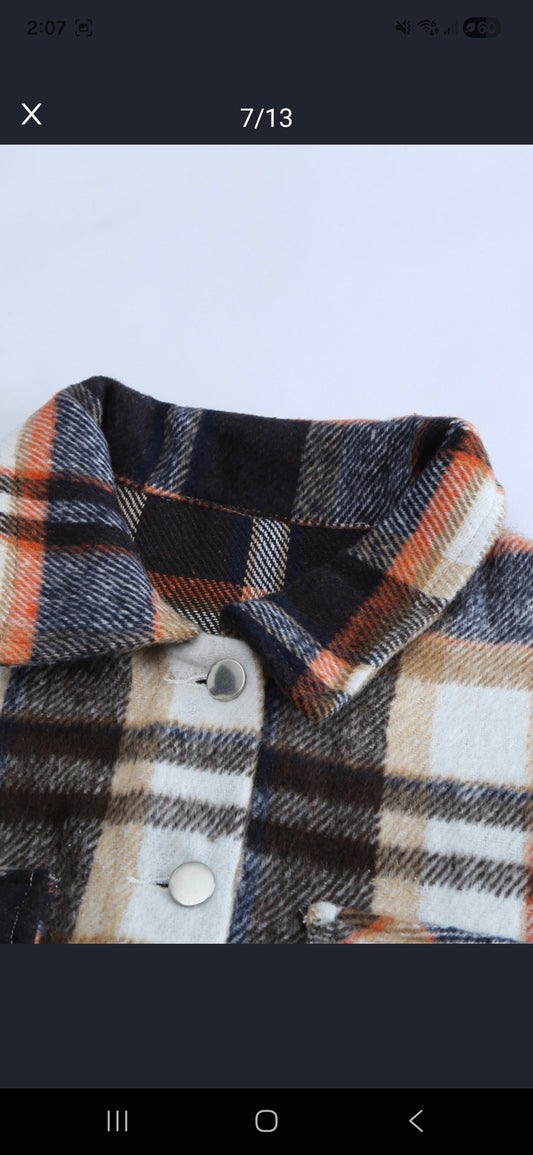 BNB Shacket - Plaid - Geometric Style