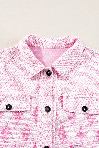 BNB Shacket - Pink - Geometric Style