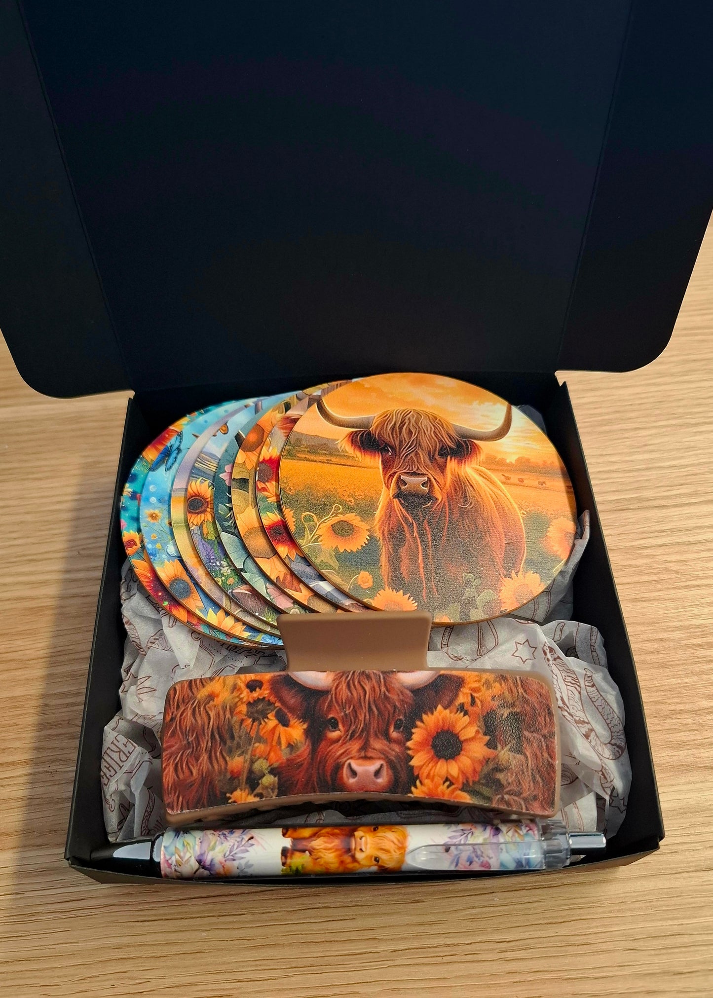 BNB Highland Cow Coaster Gift Pack