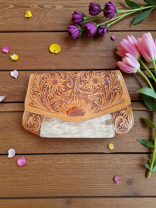 BNB Cowhide & Leather Crossbody / Clutch Bag