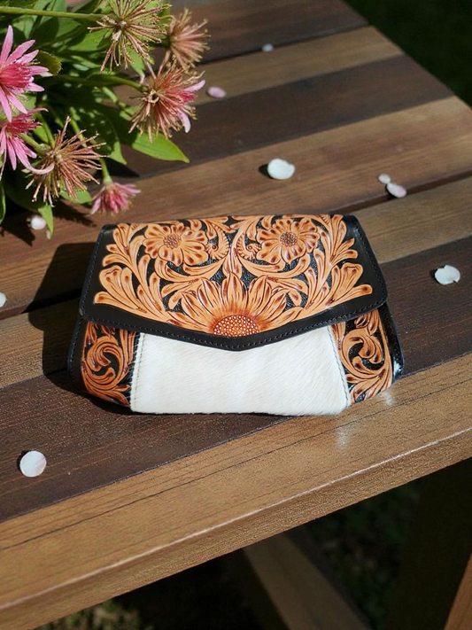 BNB Cowhide & Leather Crossbody / Clutch Bag