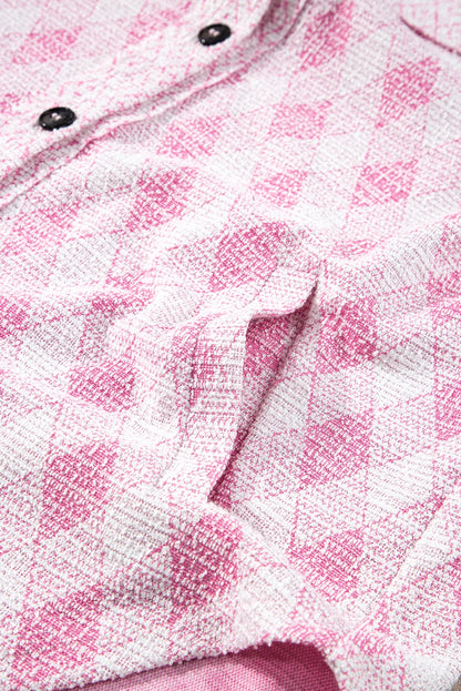 BNB Shacket - Pink - Geometric Style