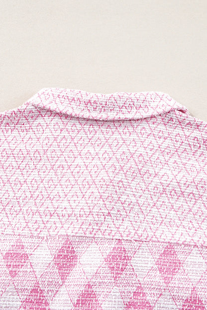 BNB Shacket - Pink - Geometric Style
