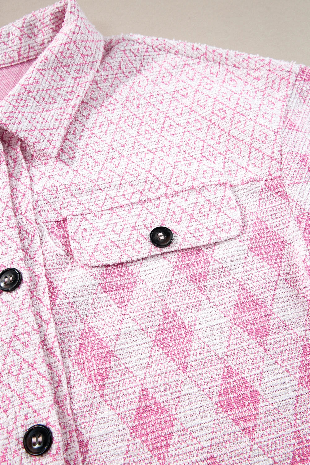 BNB Shacket - Pink - Geometric Style