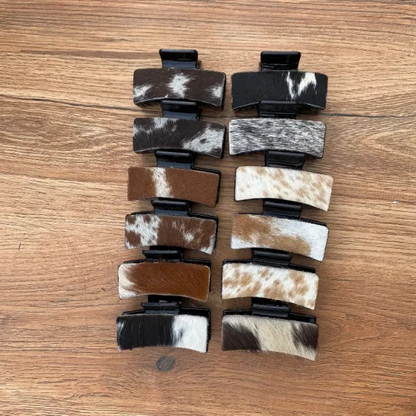 BNB Genuine Cow Hide Claw Clip XS