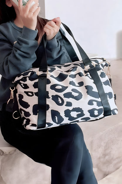 BNB Duffle - Leopard - Black & White
