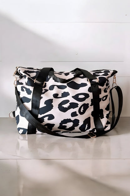 BNB Duffle - Leopard - Black & White