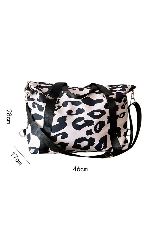 BNB Duffle - Leopard - Black & White