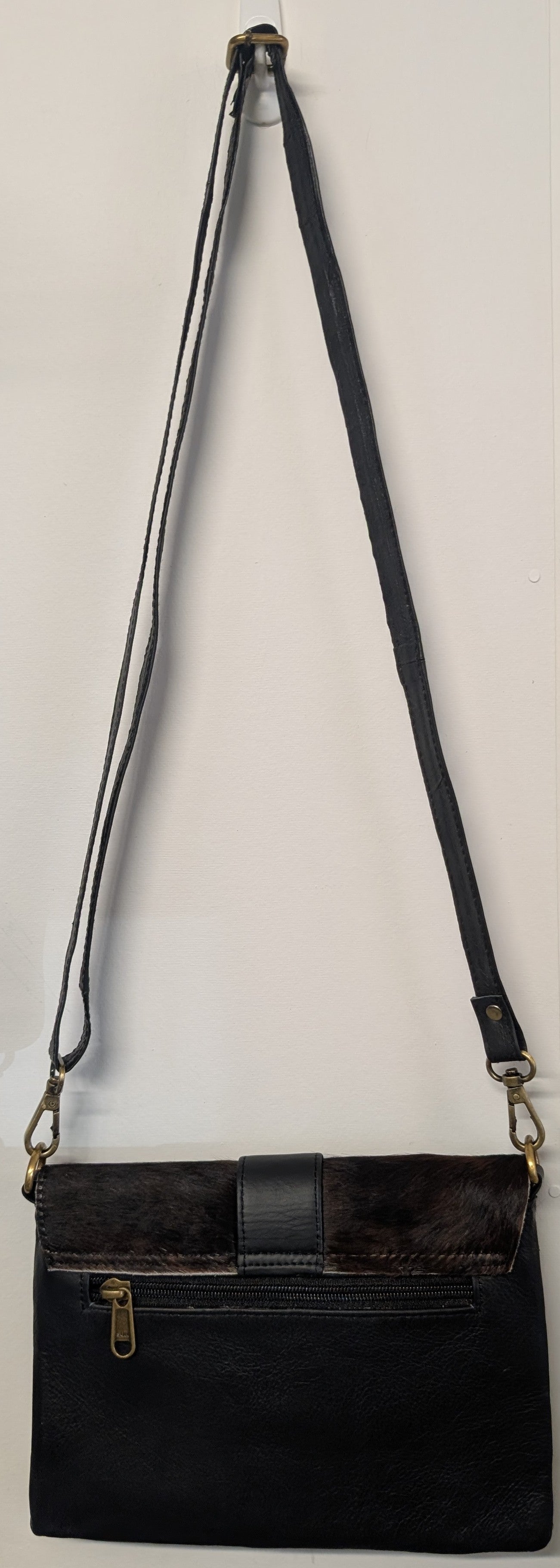 BNB Cowhide & Leather Satchel Bag