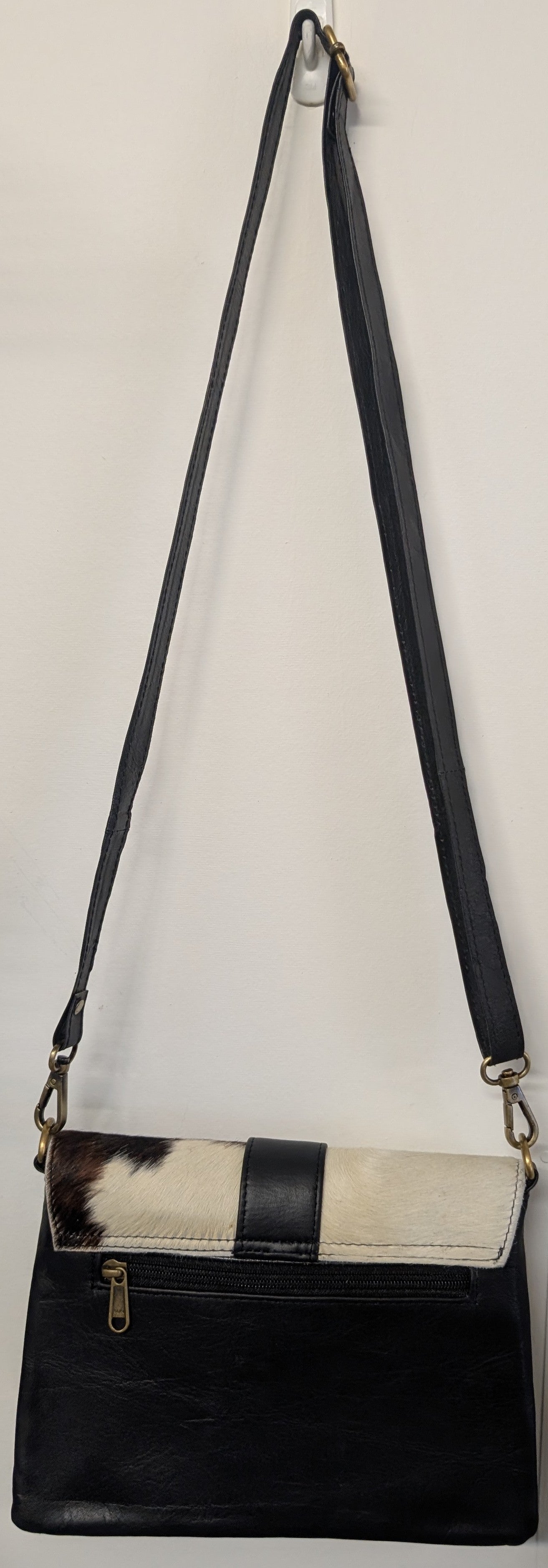 BNB Cowhide & Leather Satchel Bag