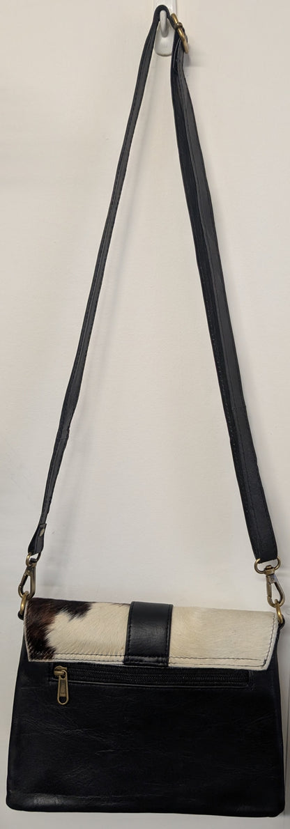 BNB Cowhide & Leather Satchel Bag