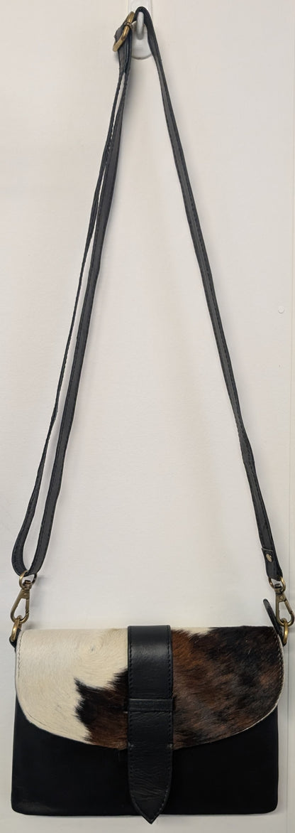 BNB Cowhide & Leather Satchel Bag