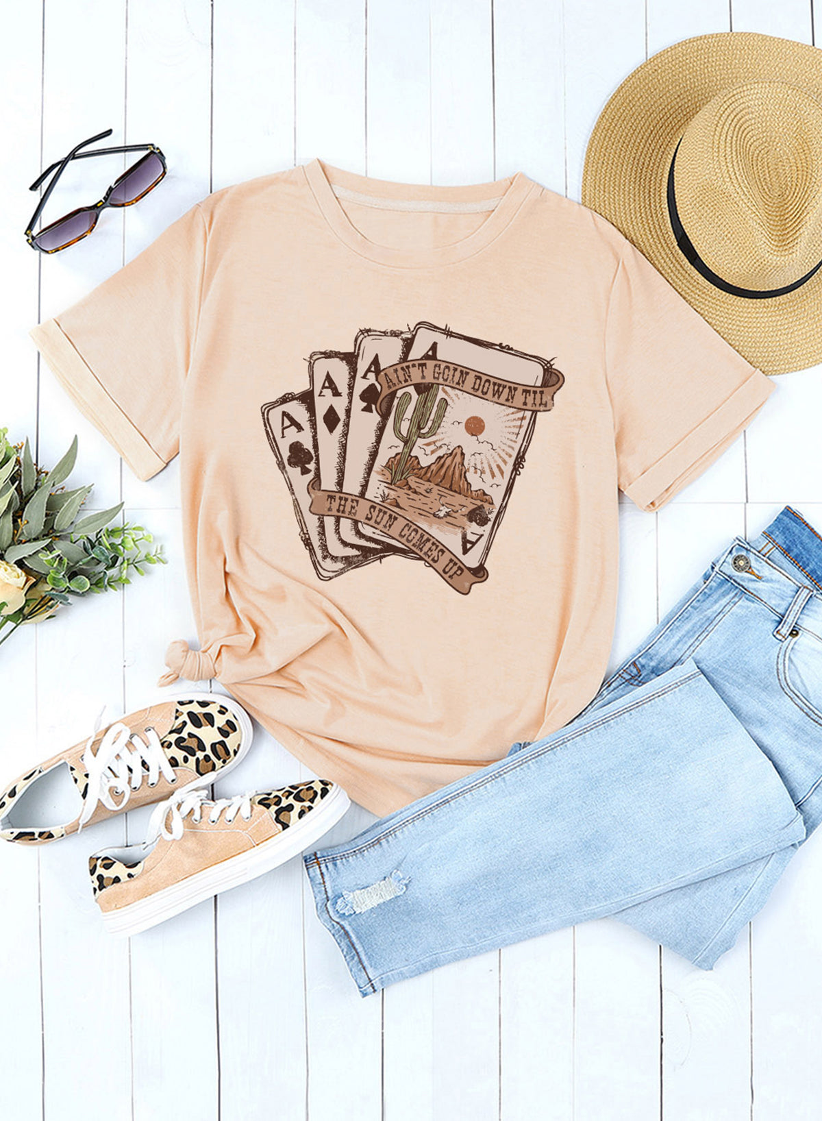 BNB Shirt - Khaki Poker Cards