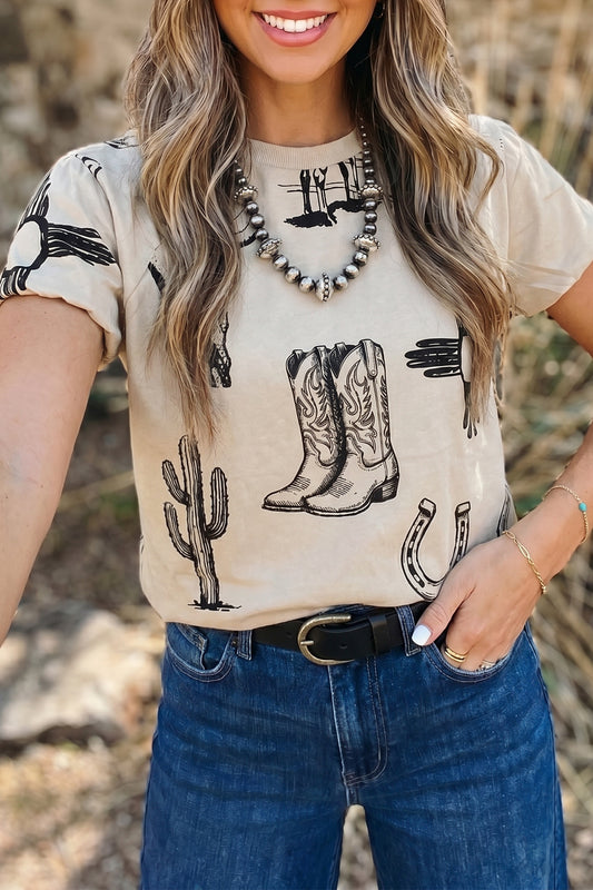 BNB Shirt - Beige - Retro Western