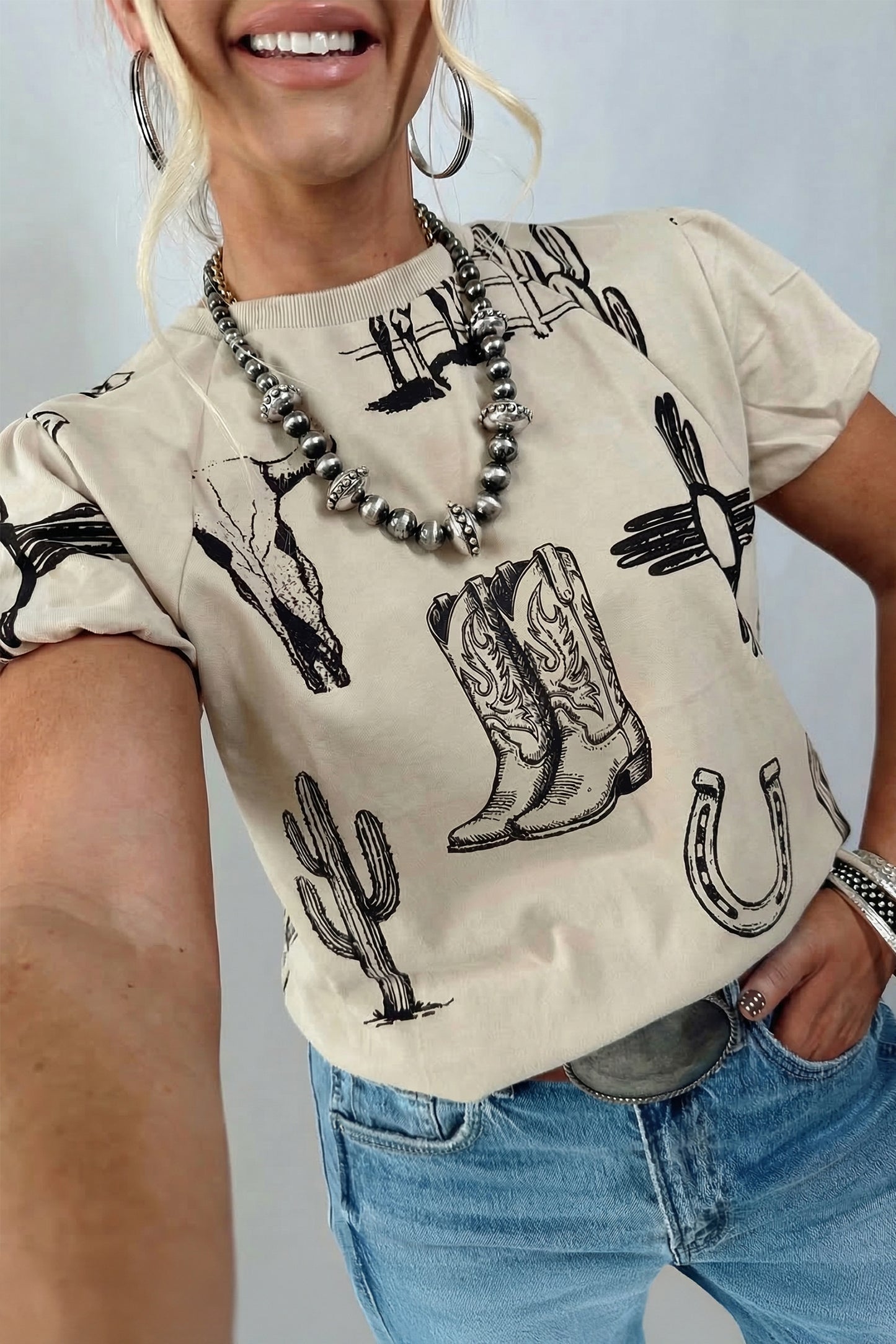 BNB Shirt - Beige - Retro Western