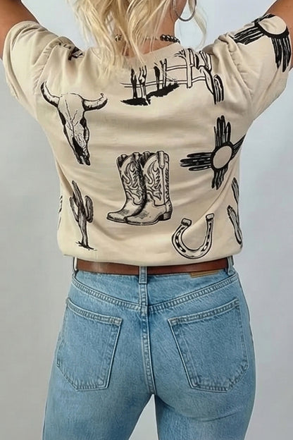 BNB Shirt - Beige - Retro Western