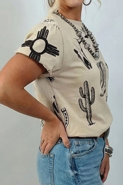 BNB Shirt - Beige - Retro Western