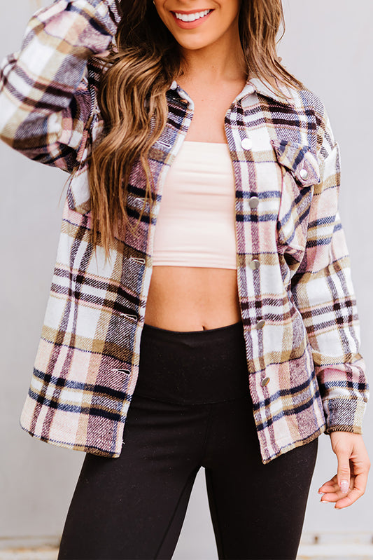 BNB Shacket - Purple - Plaid