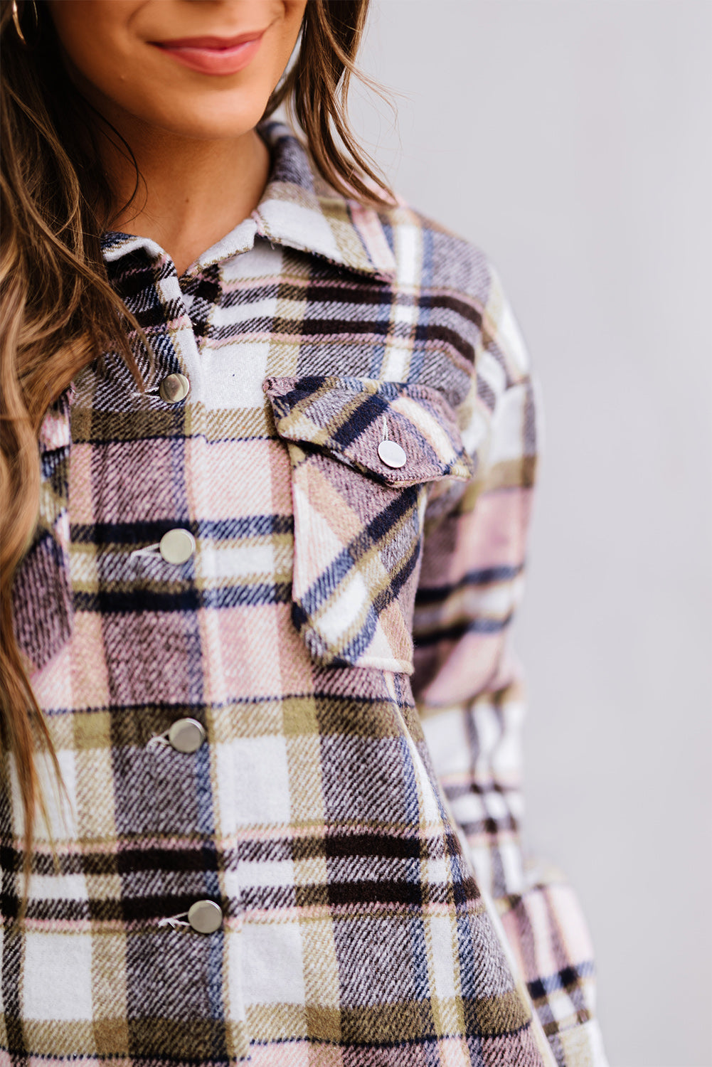 BNB Shacket - Purple - Plaid