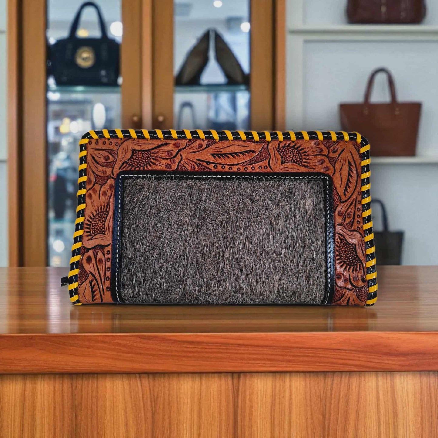 BNB Genuine Cow Hide Clutch Purse