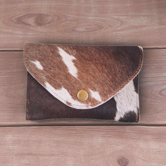 BNB Cow Hide Button Purse Mini