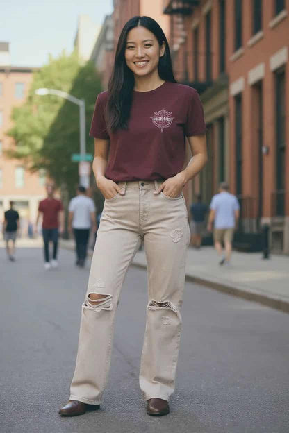 BNB Jeans- Khaki HW Ripped Wide-Leg